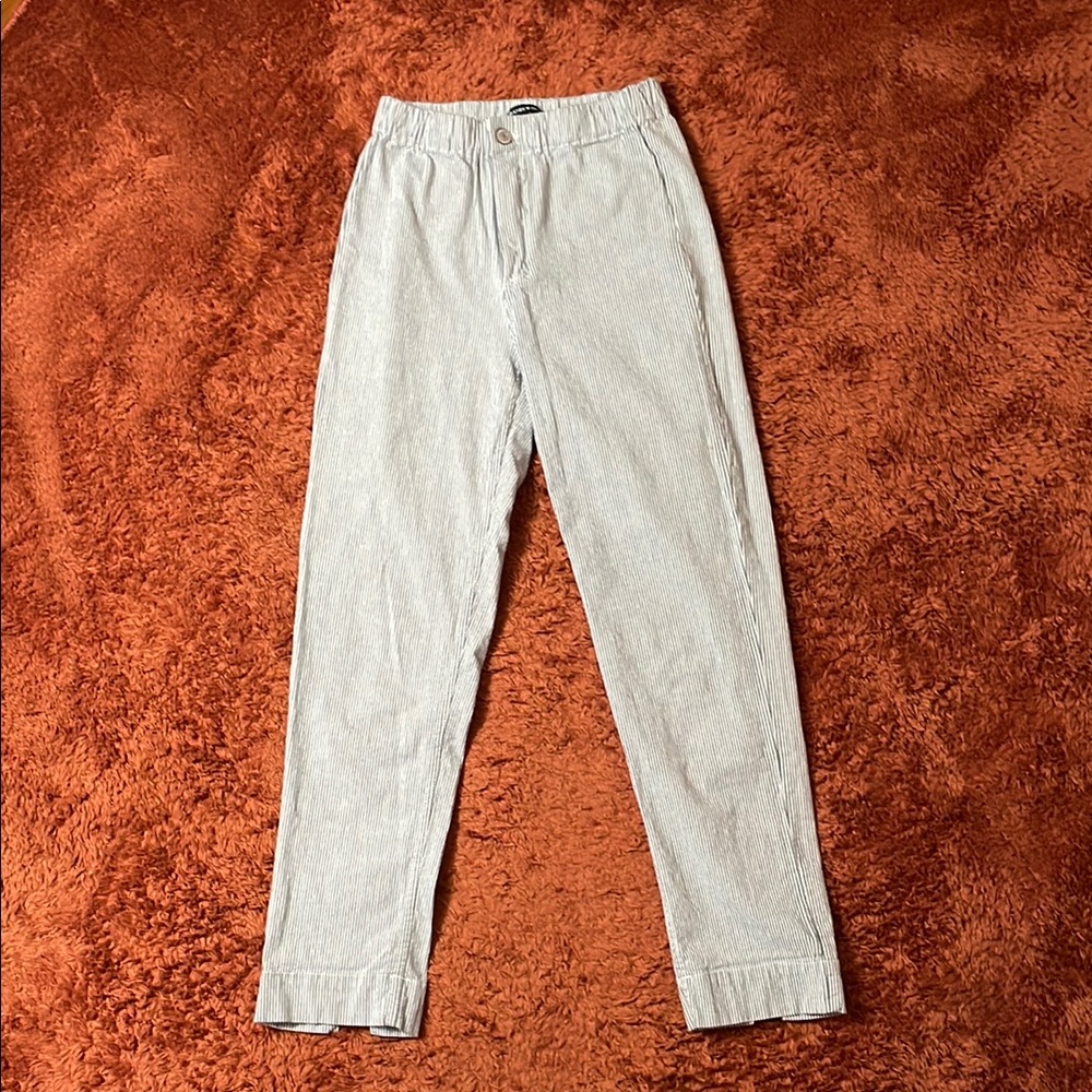 Brandy Melville gray and white striped pants
